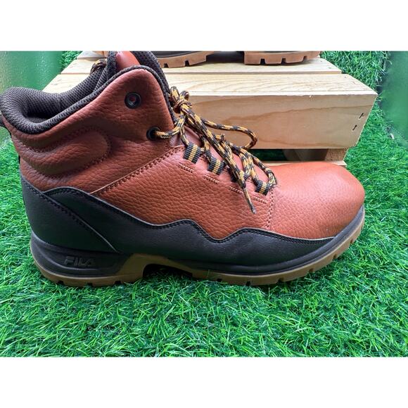 Fila-Hightop Sneakers - Brown/Copper Leather-Size 9M main image 8